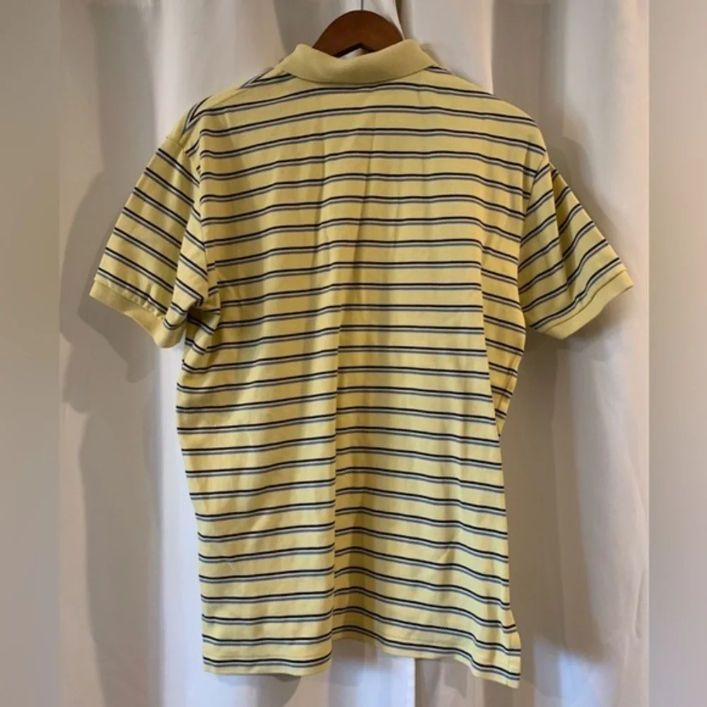 Polo‎ By Ralph Lauren Men’s SZ M Yellow/Blue Striped Short Sleeve Polo Shirt